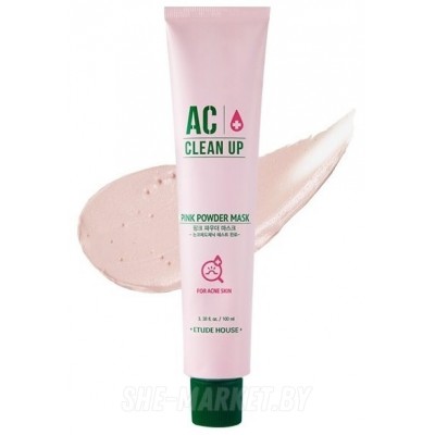 Маска для проблемной кожи с розовой глиной AC Clean Up Pink Powder Mask