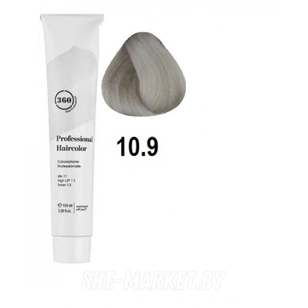 Краска для волос 360 PERMANENT HAIRCOLOR ТОН - 10.9, 100мл