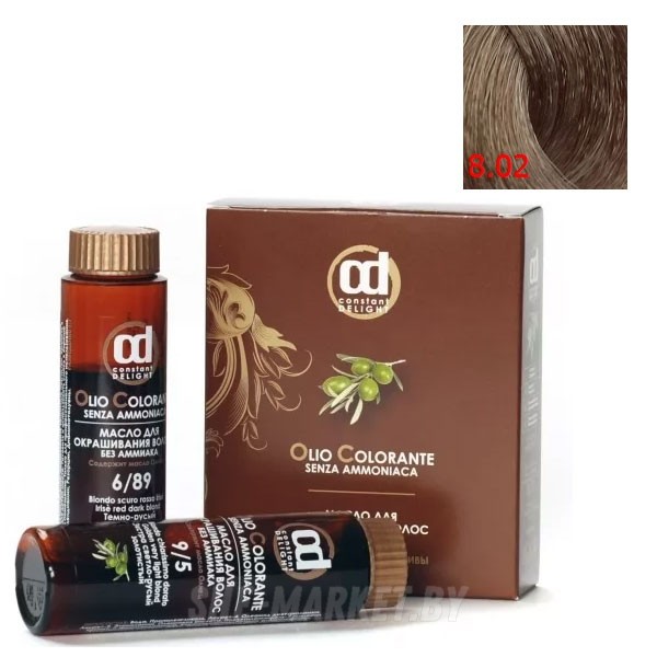 Масло для окрашивания волос Olio Colorante 8.02, 50мл
