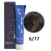 Краска-уход для волос Deluxe 6/77 темно-русый коричневый интенсивный 60мл