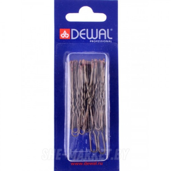 Шпильки коричневые, волна 45 мм, 60 шт/уп, на блистере