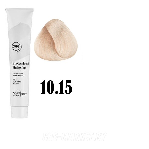 Краска для волос 360 PERMANENT HAIRCOLOR ТОН - 10.15, 100мл