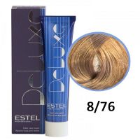 Краска-уход для волос Deluxe 8/76 светло-русый коричнево-фиолетовый 60мл