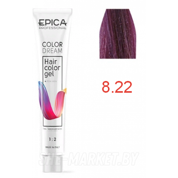 Гель-краска COLORDREAM 8.22 светло-русый фиолетовый интенсивный, 100мл