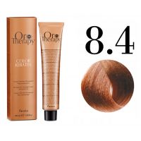 Безаммиачная крем-краска для волос ORO Therapy Color Keratin 8.4, светло-русый медный 100мл