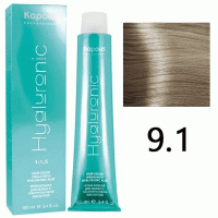 Крем-краска для волос Hyaluronic acid 9.1 Очень светлый блондин пепельный, 100 мл Крем-краска для волос Hyaluronic acid 9.1 Очень светлый блондин пепельный, 100 мл
