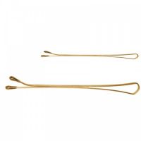 Невидимки золотистые, прямые 40мм, 200гр, в коробке