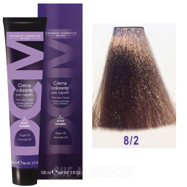 Крем-краска DCM Hair Color Cream HOP Complex 8/2 100мл