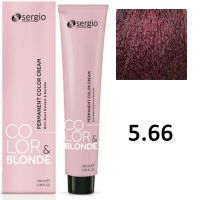 Крем-краска для волос Color Blonde ТОН - 5.66 светло-коричневый красный интенсивный, 100мл