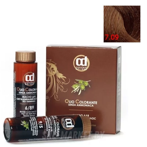 Масло для окрашивания волос Olio Colorante 7.09, 50мл
