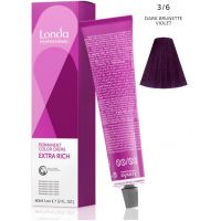 Стойкая крем-краска LondaColor 3/6 темный шатен фиолетовый 60мл
