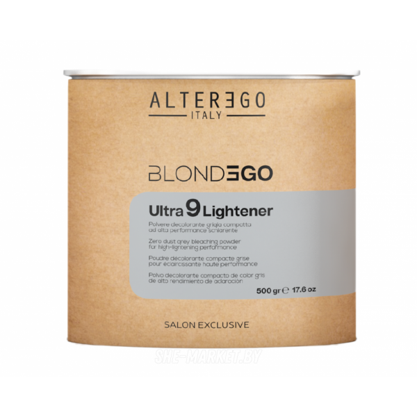 Беспылевой осветляющий порошок для волос серый BLONDEGO Ultra 9 Lightener, 500гр