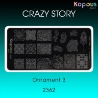 Пластина для стемпинга Crazy story, Ornament 3 Пластина для стемпинга Crazy story, Ornament 3