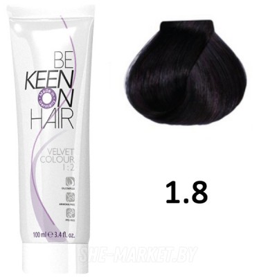 Крем-краска для волос VELVET COLOUR CREAM ТОН - 1.8, 100мл