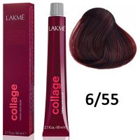 Краска для волос Collage creme hair color ТОН - 6/55, 60мл