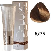 Крем-краска для седых волос SILVER DE LUXE 6/75 темно-русый коричнево-красный 60мл