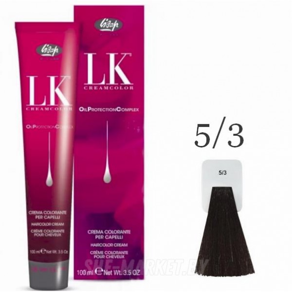 Краска для волос LK OPC Oil Protection Complex 5/3 светло-каштановый золотистый, 100мл