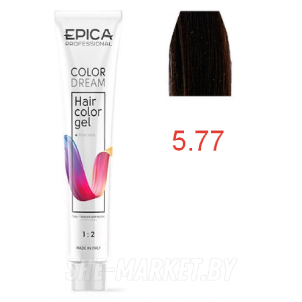Гель-краска COLORDREAM 5.77 светлый шатен шоколадный интенсивный, 100мл