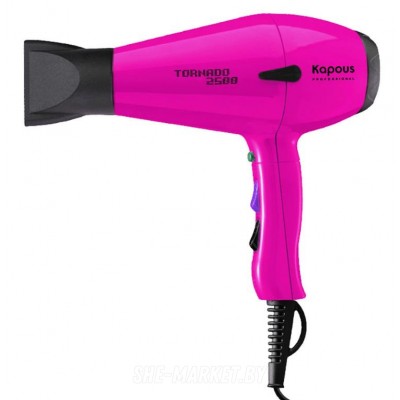 Профессиональный фен для укладки волос Tornado 2500 розовый