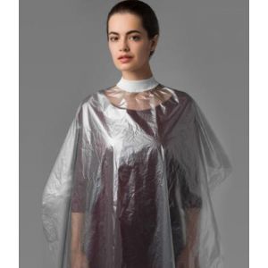 Пеньюар полиэтилен прозрачный 140см.х100см., 50 шт/уп.