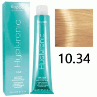 Крем-краска для волос Hyaluronic acid  10.34 Платиновый блондин золотистый медный, 100 мл