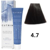 Безаммиачный краситель для волос AURORA 4.7 Demi Permanent Hair Color, 60мл