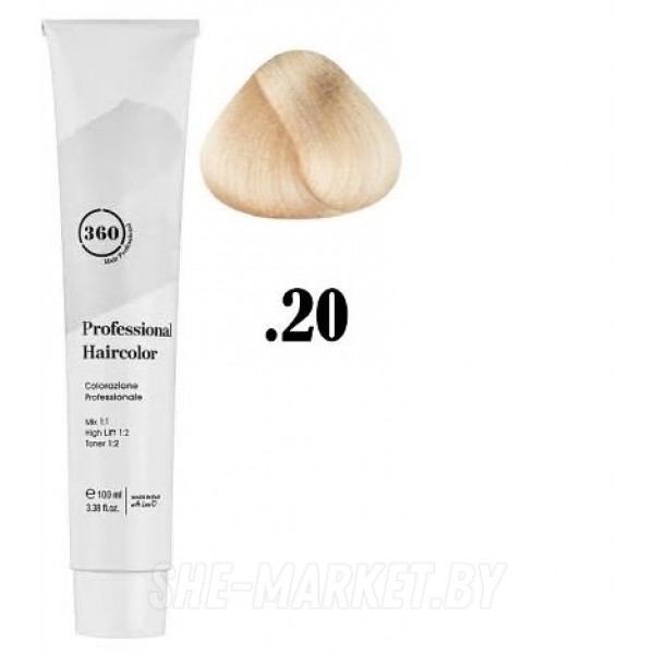 Краска для волос 360 PERMANENT HAIRCOLOR ТОН - .20, 100мл