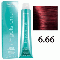 Крем-краска для волос Hyaluronic acid  6.66 Темный блондин красный интенсивный, 100 мл