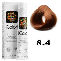 Крем-краска для волос iColori ТОН - 8.4 светлый медный блондин, 90мл