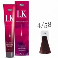 Краска для волос LK OPC Oil Protection Complex 4/58 каштановый красно-фиолетовый, 100мл