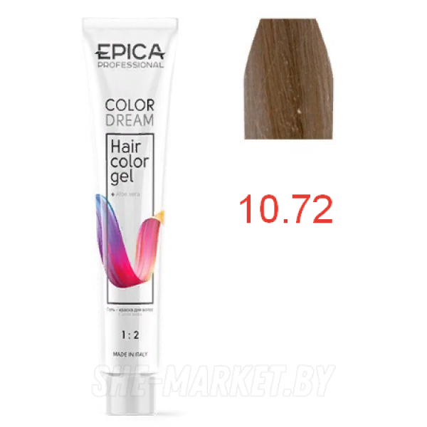 Гель-краска COLORDREAM 10.72 светлый блондин шоколадно-перламутровый, 100мл