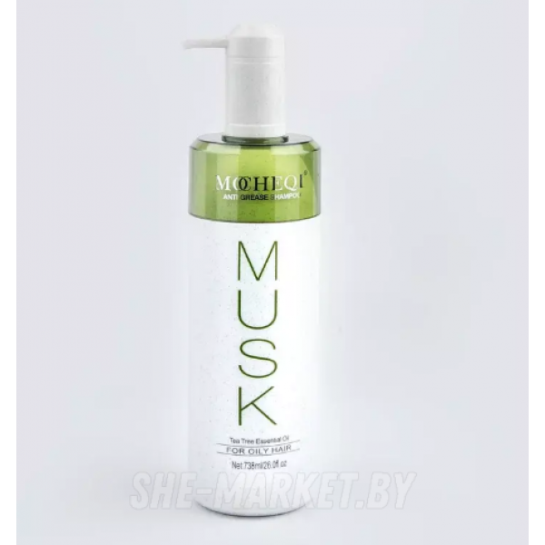 Шампунь для жирных волос с гидролизованным кератином и маслом чайного дерева ANTI GREASE SHAMPOO FOR OILY HAIR MUSK, 738мл