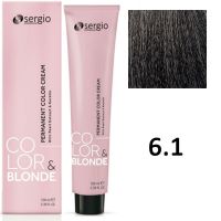 Крем-краска для волос Color Blonde ТОН - 6.1 темно-русый пепельный, 100мл