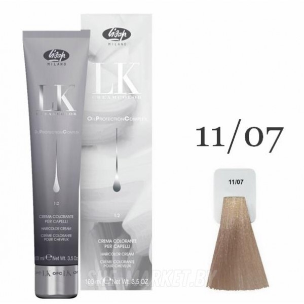 Краска для волос LK OPC Oil Protection Complex 11/07 очень светлый блондин натуральный бежевый экстрасветлый, 100мл