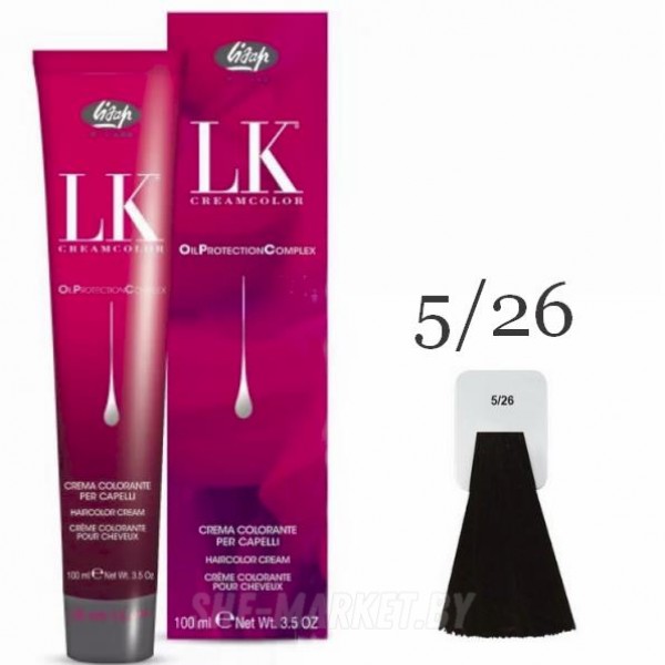 Краска для волос LK OPC Oil Protection Complex 5/26 светло-каштановый пепельно-медный, 100мл