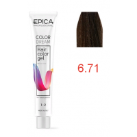 Гель-краска COLORDREAM 6.71 темно-русый шоколадно-пепельный, 100мл