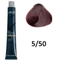 Безаммиачная перманентная краска для волос CHROMA - 5/50 Светлый шатен махагоновый, 60мл