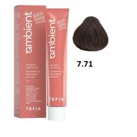 Перманентная крем-краска для волос AMBIENT тон 7.71, 60мл