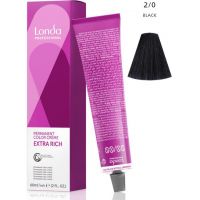 Стойкая крем-краска LondaColor 2/0 Черный (натуральный) 60мл Стойкая крем-краска LondaColor 2/0 Черный (натуральный) 60мл