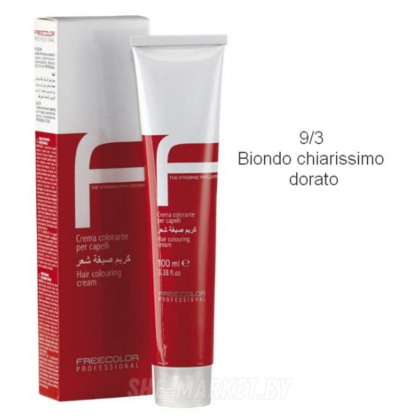 Крем-краска для волос FREECOLOR PROFESSIONAL, тон 9/3 Biondo chiarissimo dorato, 100 мл