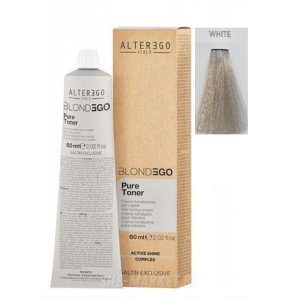 Безаммиачная тонирующая крем-краска BLONDEGO PURE TONER White, 60мл