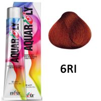 Кремообразный краситель для волос Aquar ly 6RI Насыщенно-красный темно-русый, 100мл