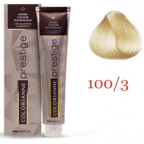 Крем краска для волос Colorianne Prestige ТОН - 100/3 Суперосветлитель золотистая платина, 100мл