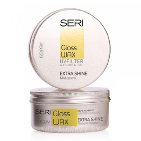 Воск для укладки и экстра-блеск волос слабой фиксации Seri, 100мл