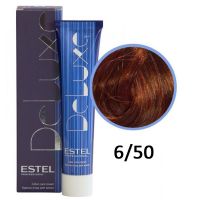 Краска-уход для волос Deluxe 6/50 темно-русый красный для седины 60мл