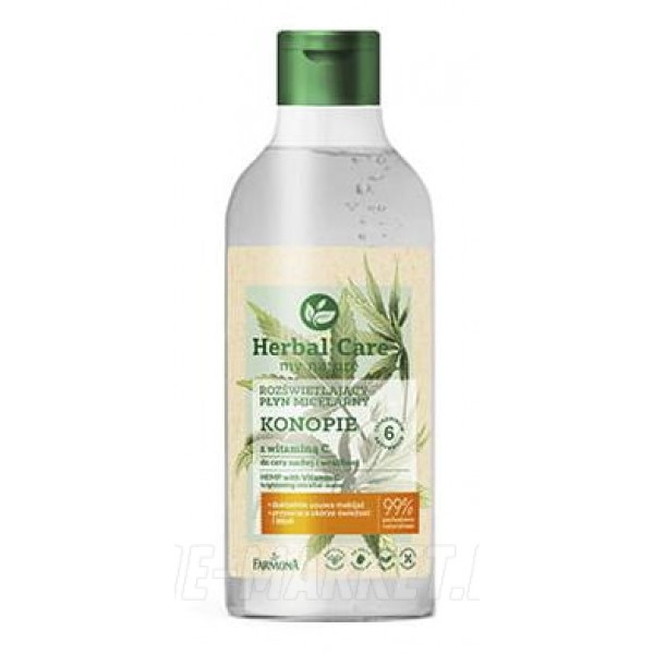 Мицеллярная вода для лица с Конопляным маслом и витамином С Herbal Care, 400 мл