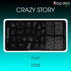 Fruit, пластина для стемпинга Crazy story