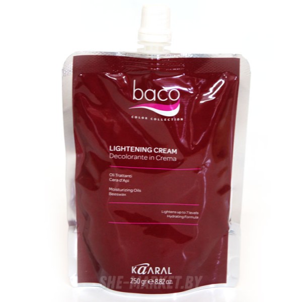 Осветляющий крем с натуральными минеральными маслами Bleach Hair Cream BACO, 250мл