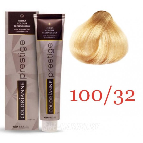 Крем краска для волос Colorianne Prestige ТОН - 100/32 Суперосветлитель бежевая платина, 100мл