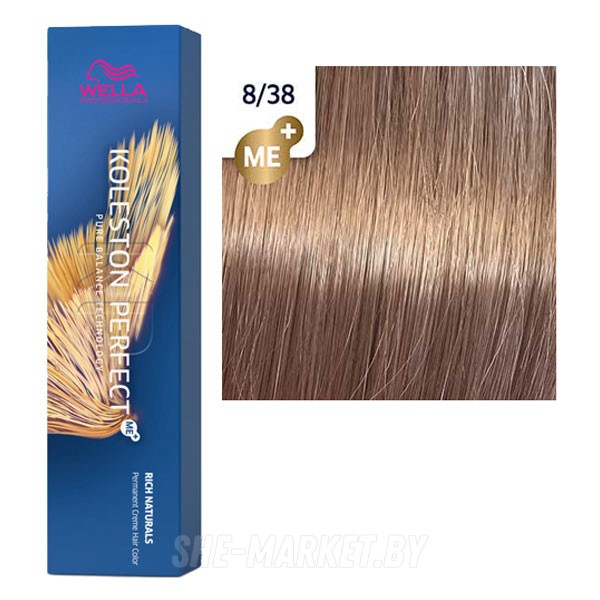 Стойкая крем-краска Koleston Perfect ME+ 8/38 Насыщенные натуральные 60мл